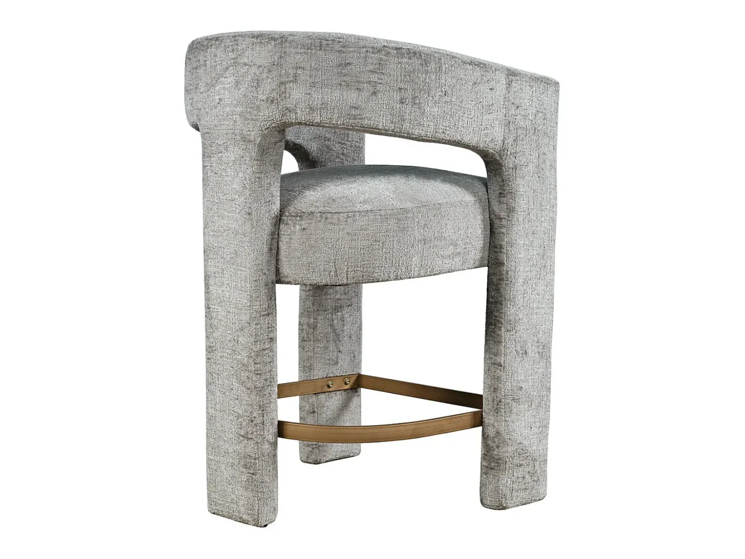 Banco de bar 61x89x57 cm cinza prateado Leith LET71HG