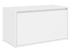 Banco de corredor 80x40x45 cm derivados de madeira branco PT147228