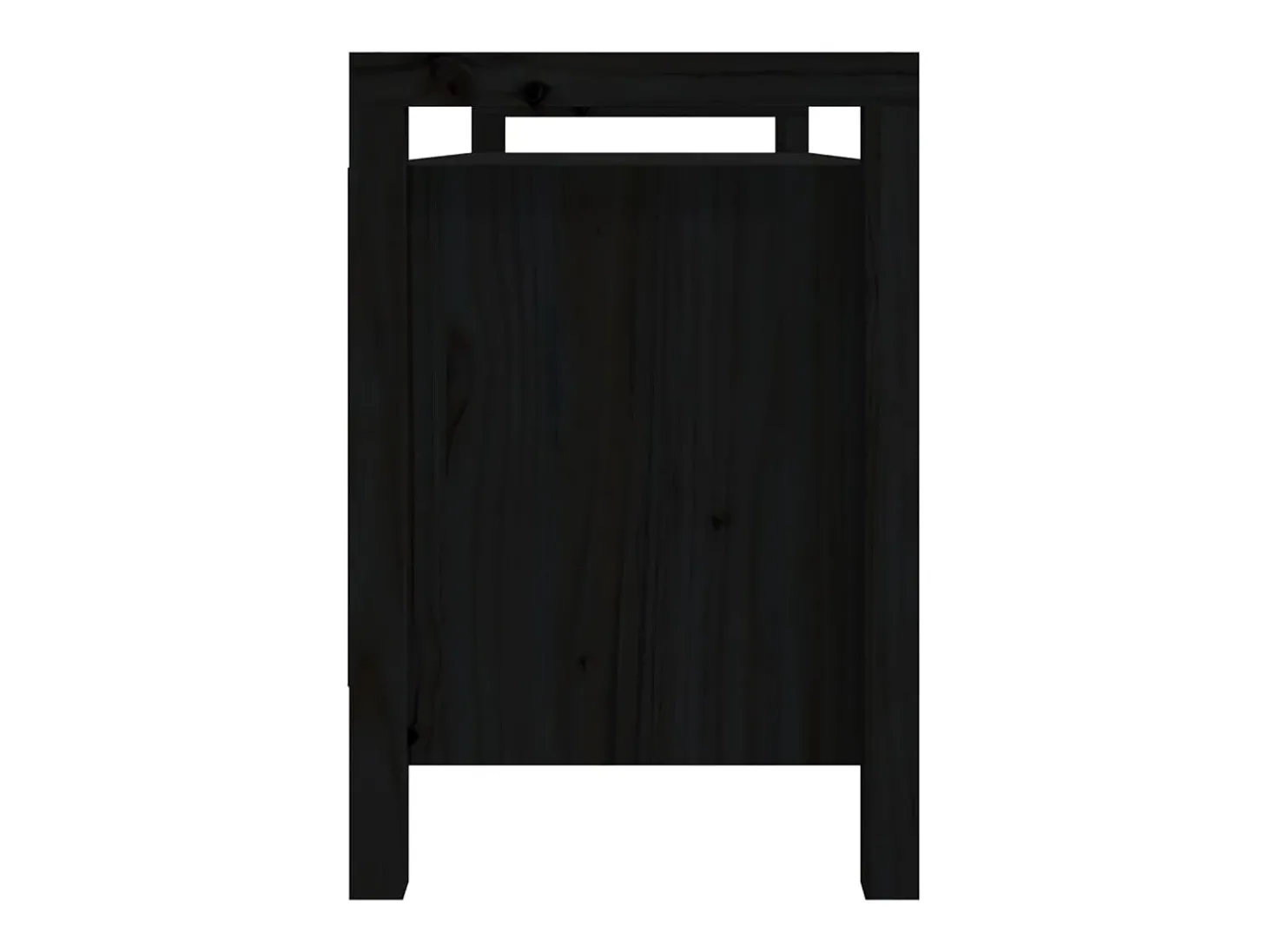 Banco de corredor 110x40x60 cm madeira de pinho maciça preto PT809290