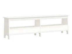 Banco de corredor 160x28x45 cm madeira de pinho maciça branco PT585764
