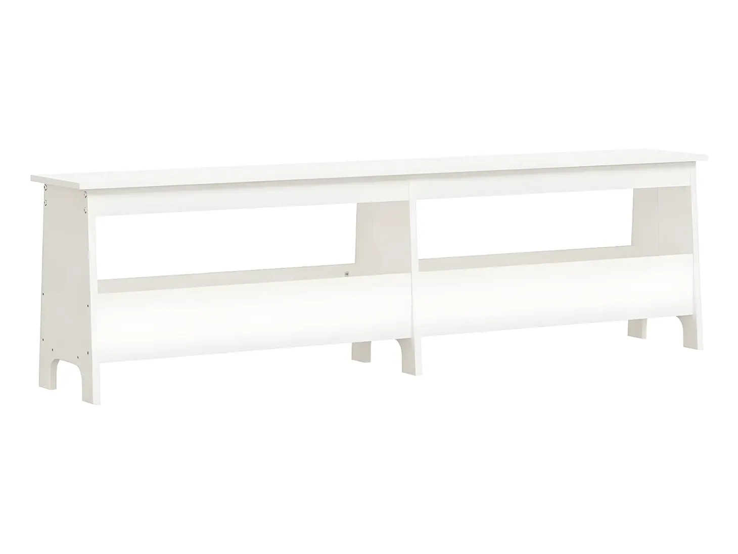Banco de corredor 160x28x45 cm madeira de pinho maciça branco PT585764