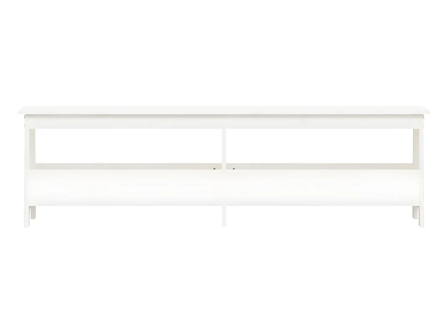 Banco de corredor 160x28x45 cm madeira de pinho maciça branco PT585764