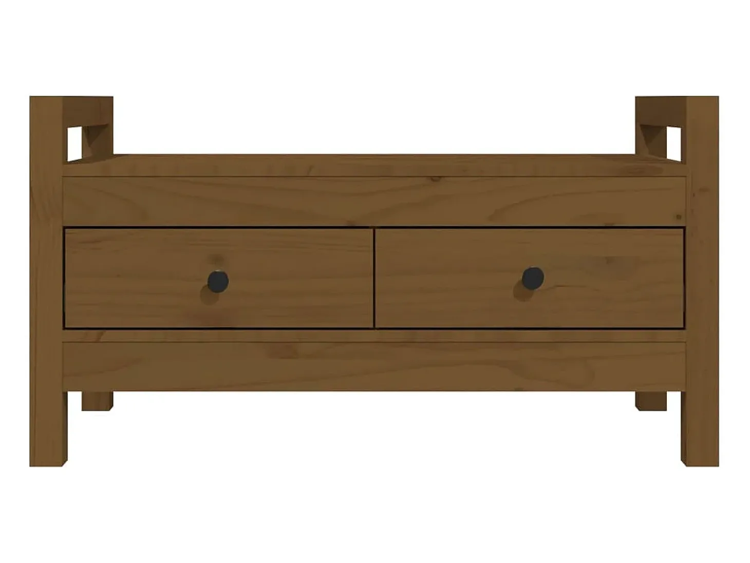 Banco de corredor 80x40x43 cm pinho maciço castanho mel PT281159
