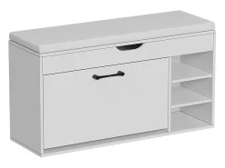 Banco para sapatos branco 90x30x50 solino