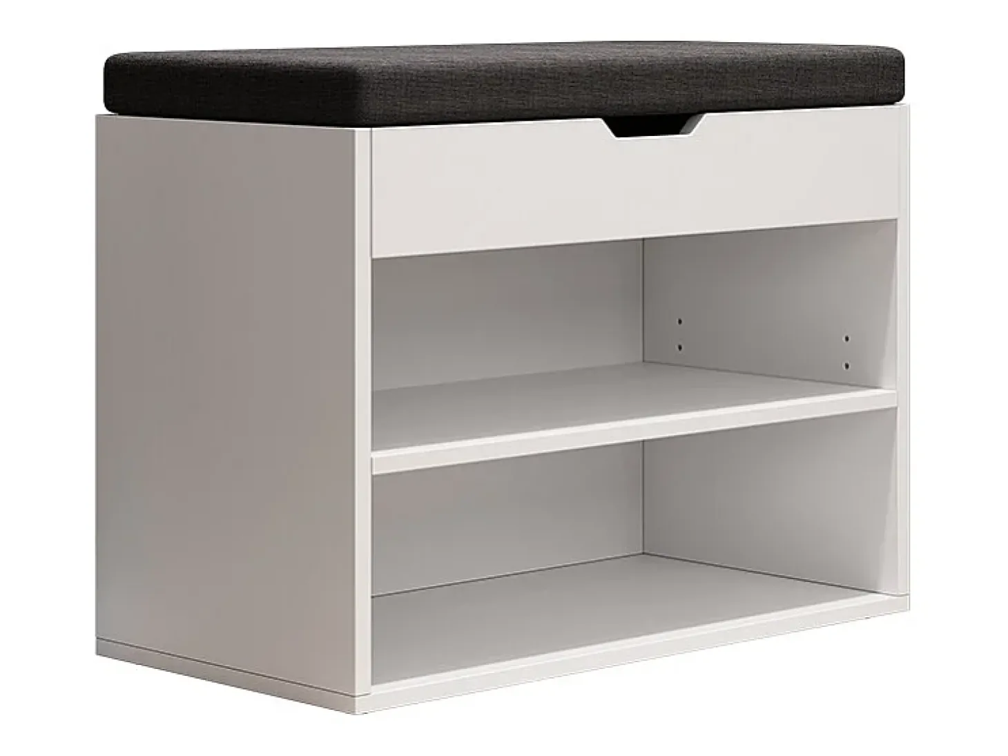Banco para sapatos branco 60x30x45 titus