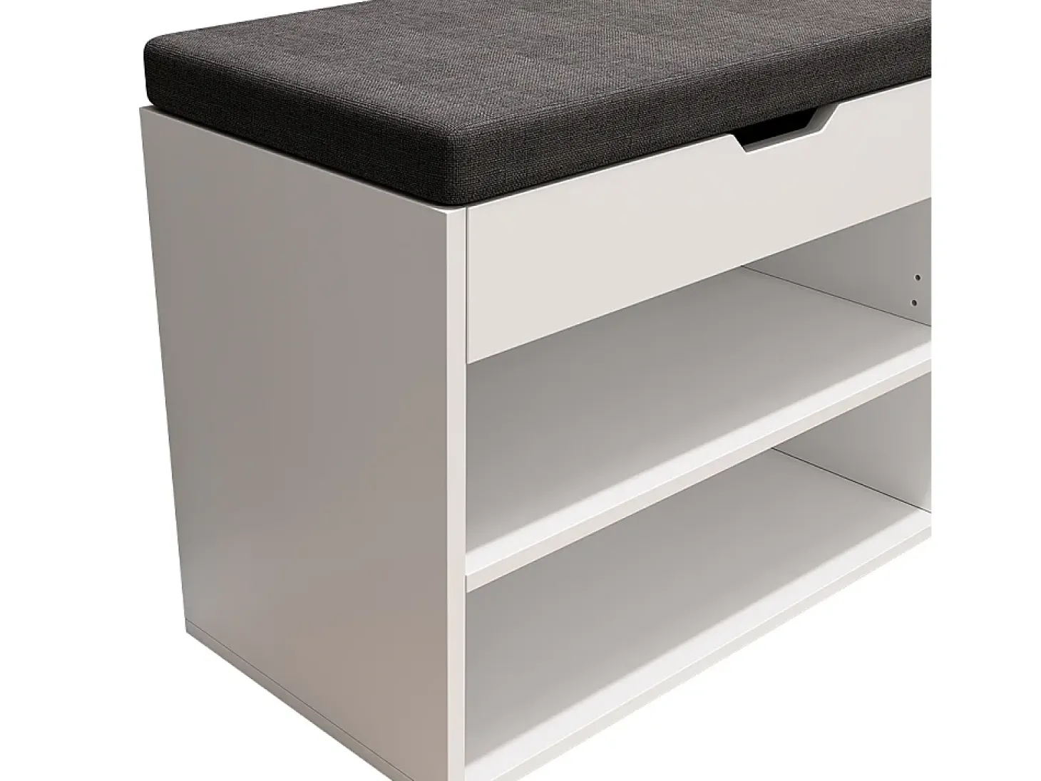 Banco para sapatos branco 60x30x45 titus