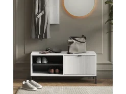 Banco para sapatos branco 100x40x45 eliza