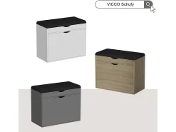 Banco para sapatos branco 60x30x51 schufy