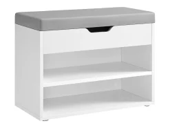 Banco para sapatos 30x60x44 cm branco