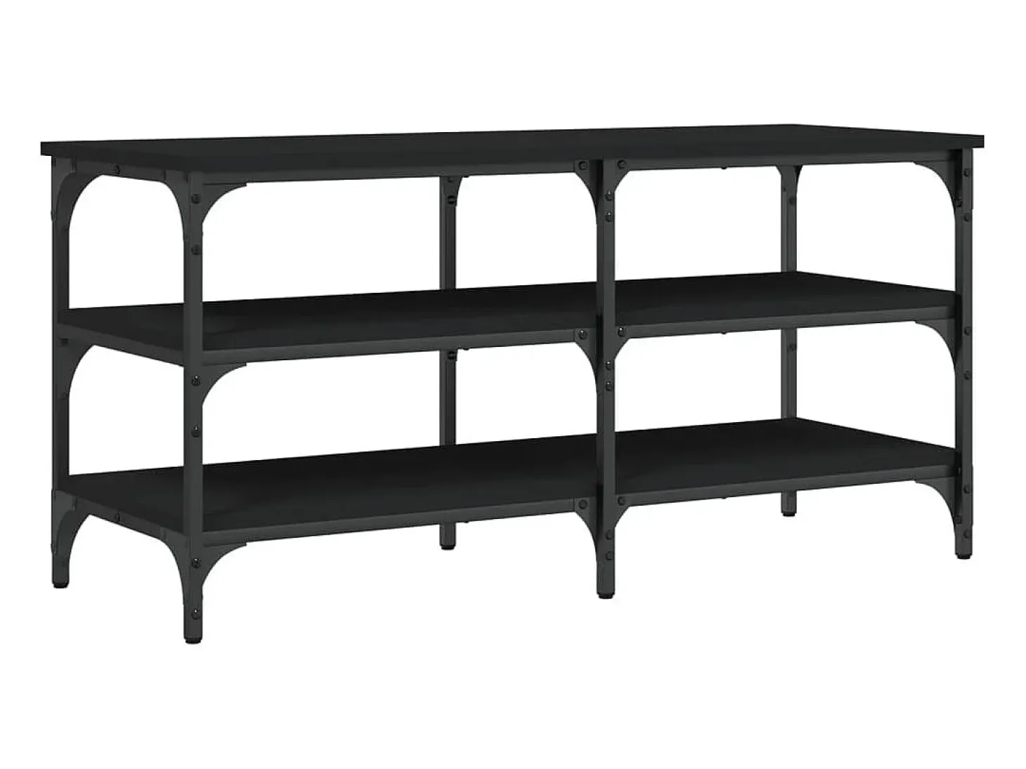 Banco sapateira 100x38,5x49 cm derivados de madeira preto