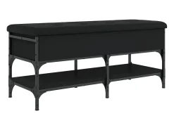 Banco sapateira 102x42x45 cm derivados de madeira preto