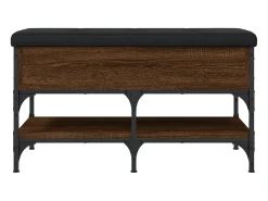 Banco sapateira 82x42x45 cm derivados madeira carvalho castanho