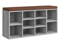 Banco sapateira 103x30x48 cm derivados madeira cinzento sonoma