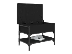 Banco sapateira 62x42x45 cm derivados de madeira preto