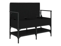 Banco sapateira 85,5x42x57,5 cm derivados de madeira preto