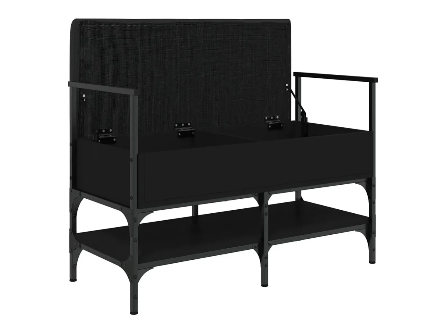 Banco sapateira 85,5x42x57,5 cm derivados de madeira preto