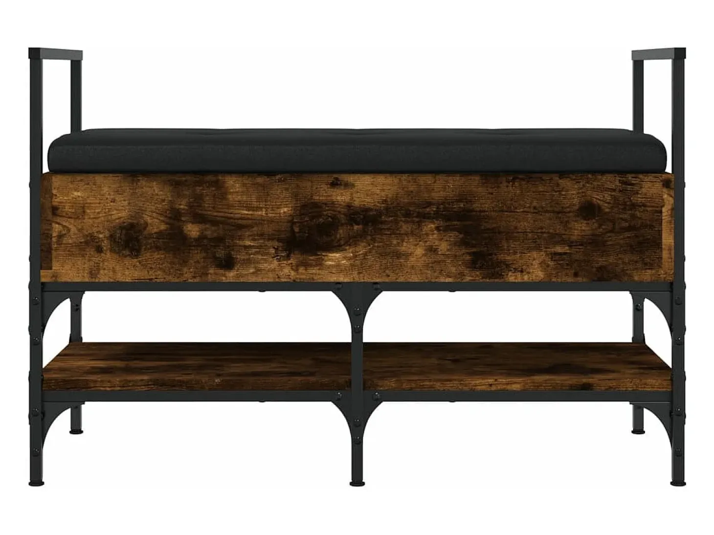 Banco sapateira 85,5x42x57,5 cm deriv. madeira carvalho fumado