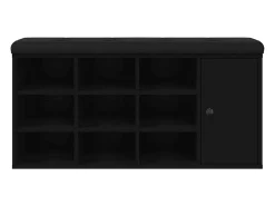 Banco sapateira 102x32x50 cm derivados de madeira preto