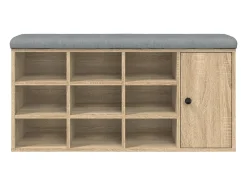 Banco sapateira 102x32x50 cm derivados madeira carvalho sonoma