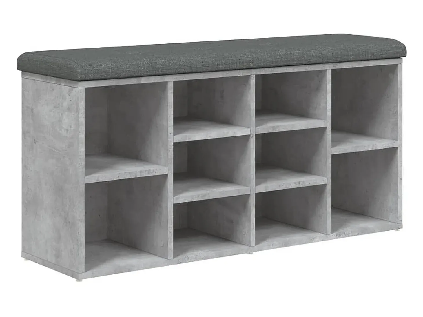 Banco sapateira 102x32x50 cm derivados madeira cinzento cimento