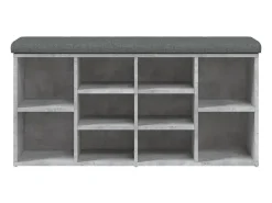 Banco sapateira 102x32x50 cm derivados madeira cinzento cimento