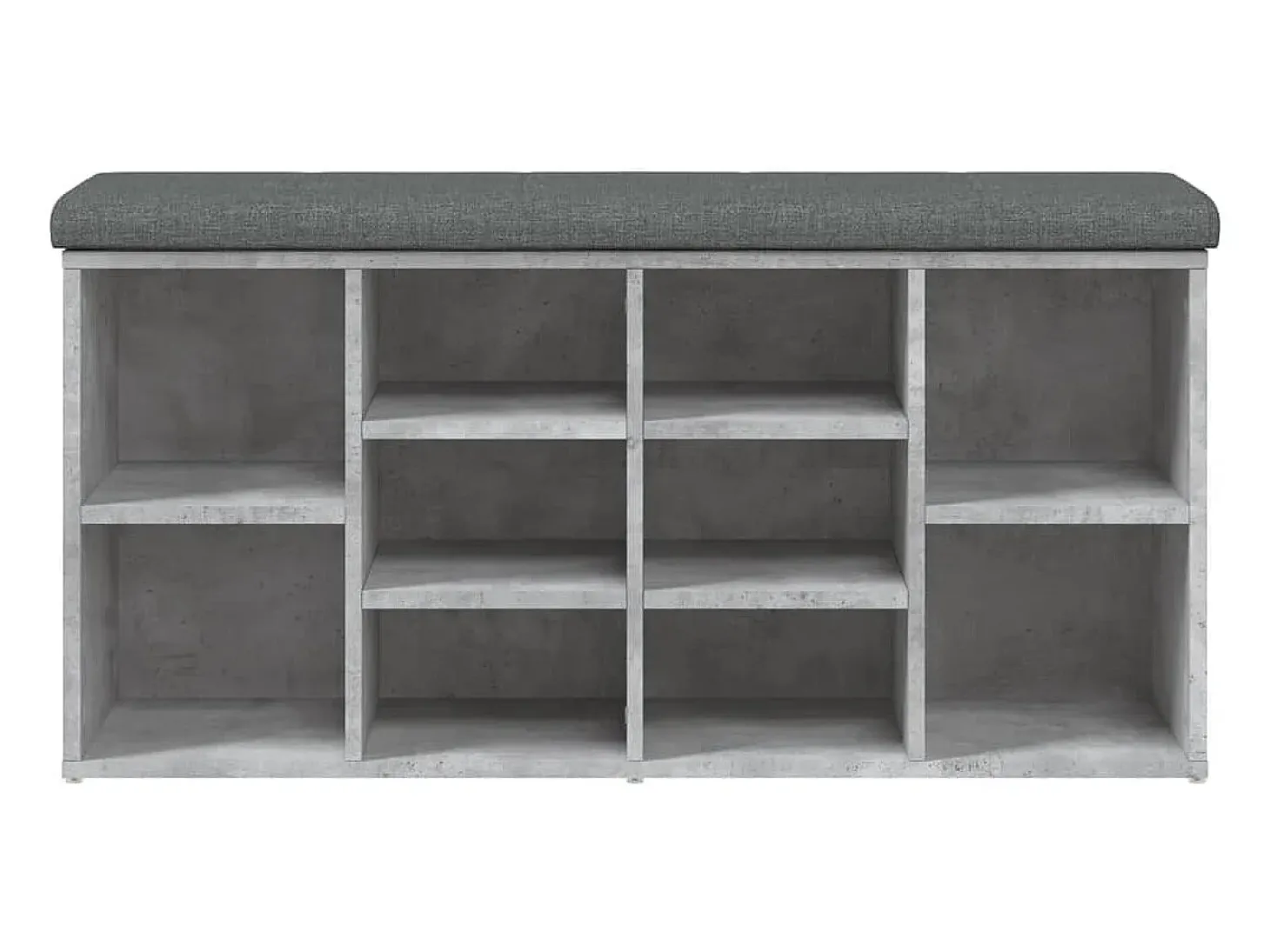 Banco sapateira 102x32x50 cm derivados madeira cinzento cimento