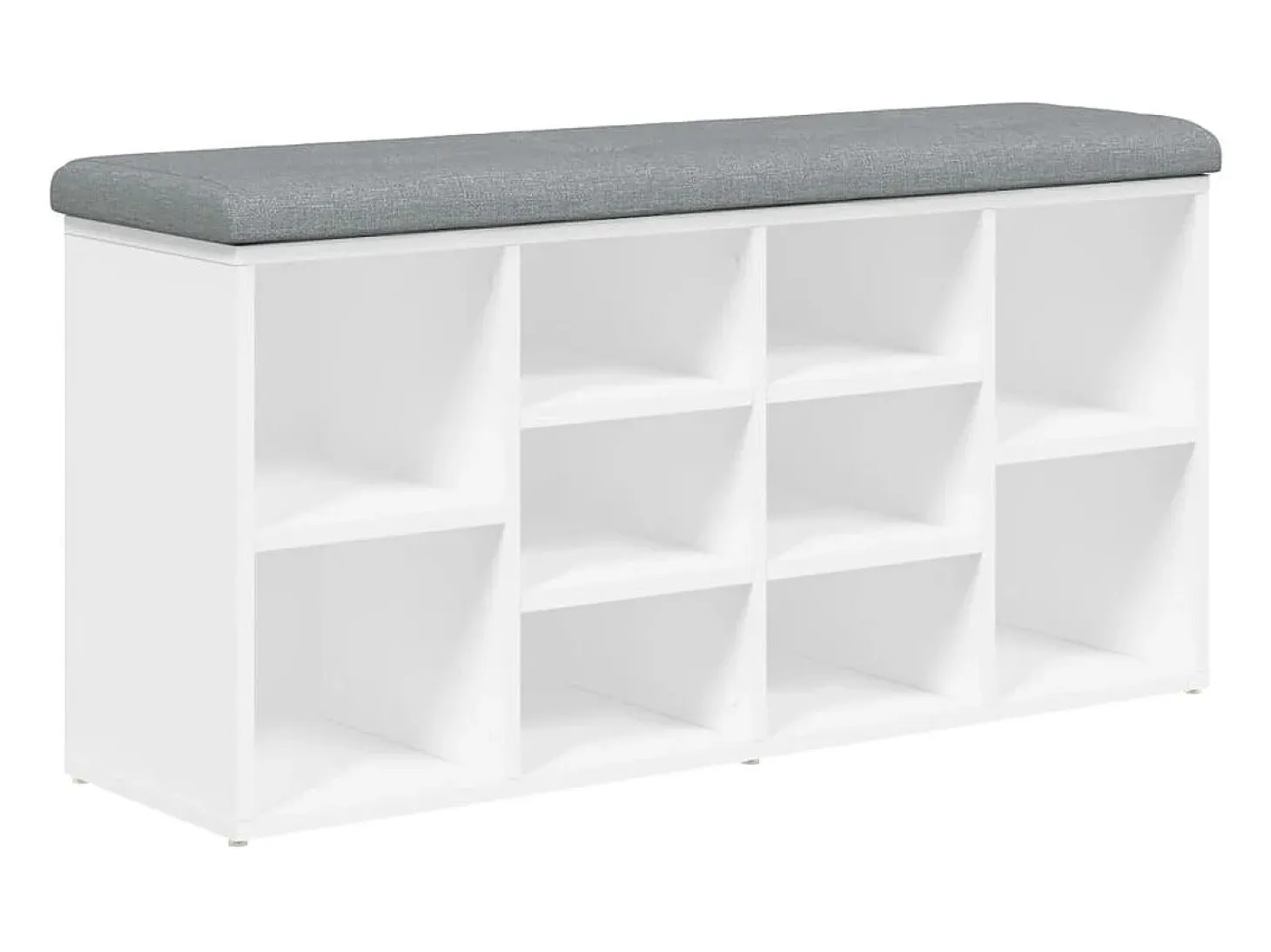 Banco sapateira 102x32x50 cm derivados de madeira branco PT526045