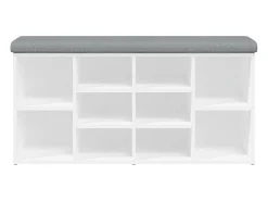 Banco sapateira 102x32x50 cm derivados de madeira branco PT526045