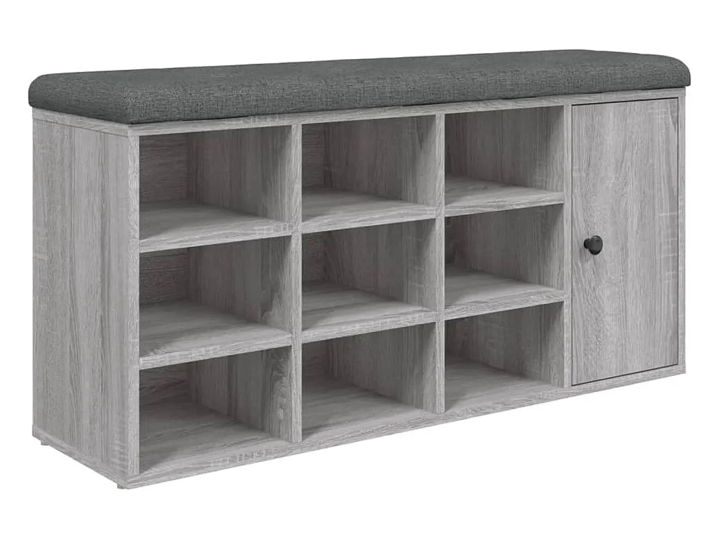 Banco sapateira 102x32x50 cm derivados madeira cinzento sonoma PT956217