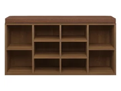 Banco sapateira 103x30x48cm derivados madeira carvalho castanho