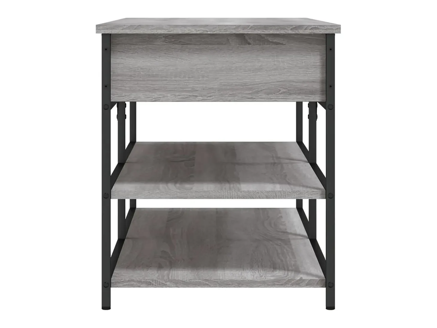 Banco sapateira 100x42,5x50cm derivados madeira cinzento sonoma