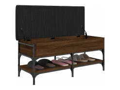 Banco sapateira 102x42x45cm derivados madeira carvalho castanho