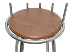 Bancos de bar 2 pcs castanho aço