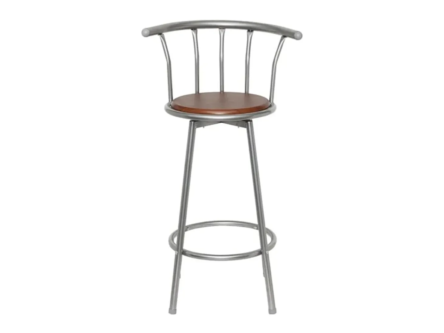 Bancos de bar 2 pcs castanho aço