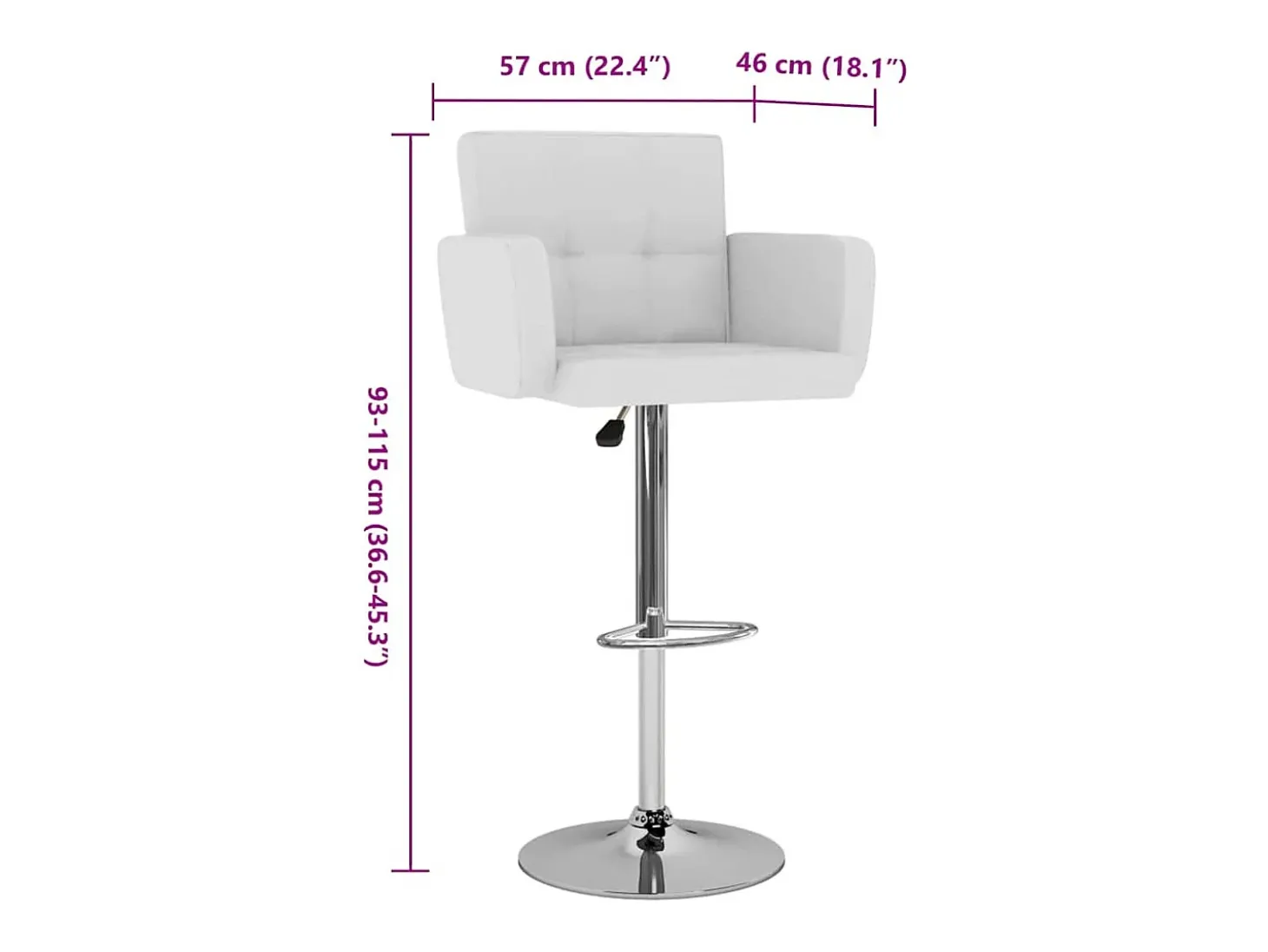 Bancos de bar 2 pcs couro artificial branco
