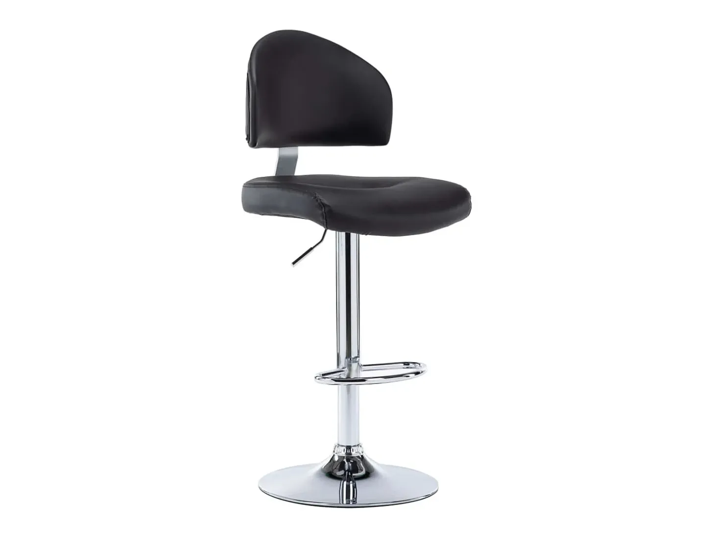 Bancos de bar 2 pcs couro artificial preto