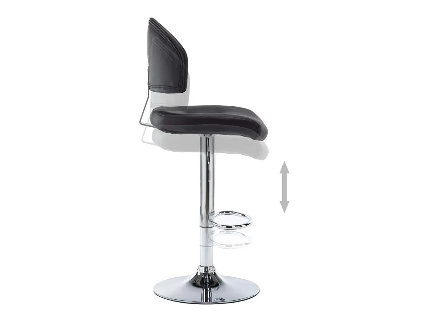 Bancos de bar 2 pcs couro artificial preto
