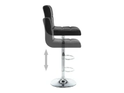 Bancos de bar 2 pcs couro artificial preto