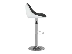 Bancos de bar 2 pcs couro artificial preto e branco
