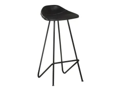 Bancos de bar 2 pcs couro genuíno preto
