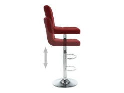 Bancos de bar 2 pcs couro artificial vermelho tinto