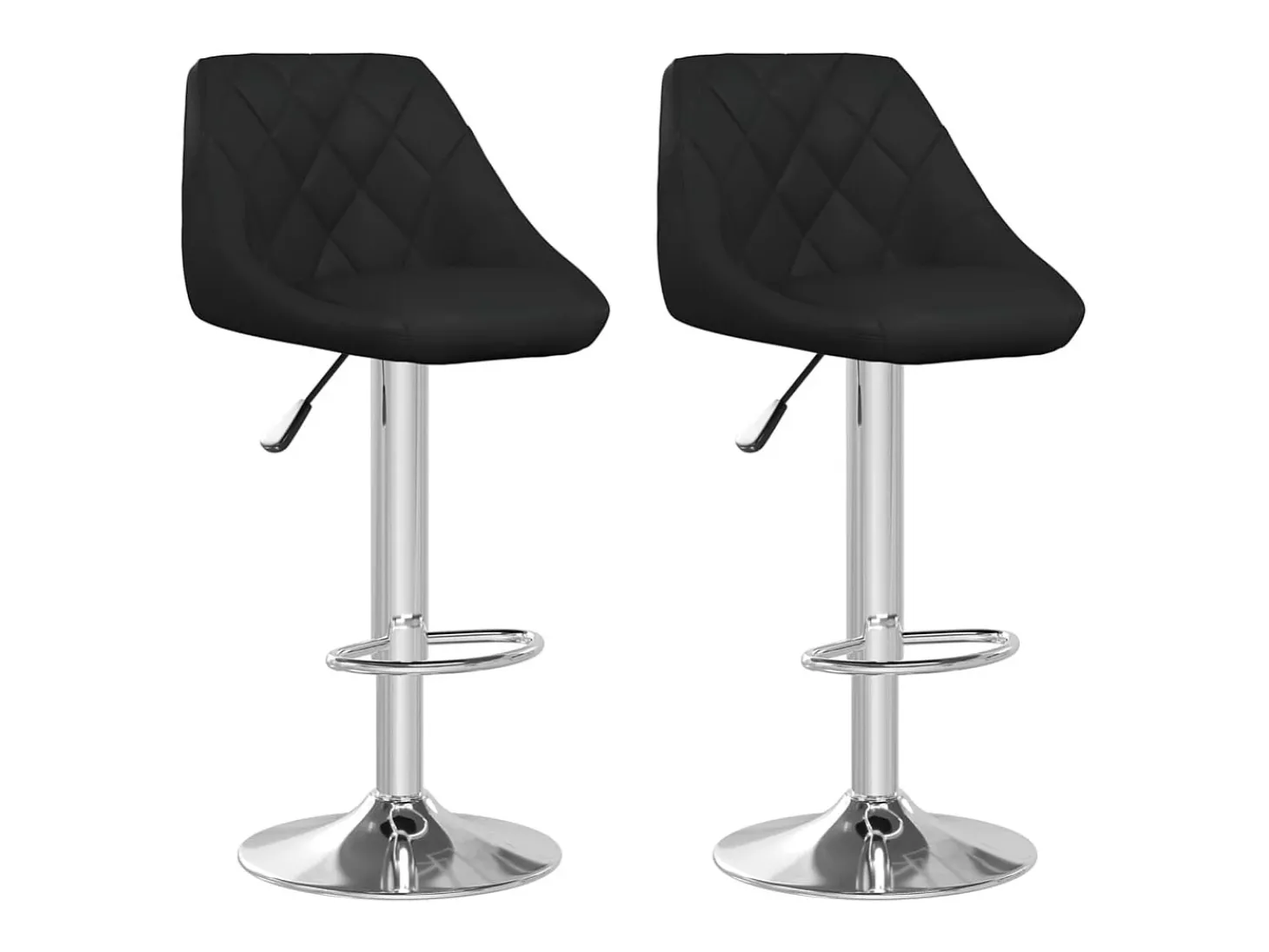Bancos de bar 2 pcs couro artificial preto