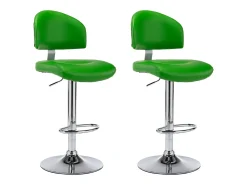 Bancos de bar 2 pcs couro artificial verde