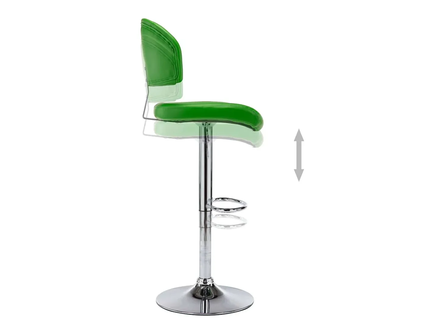 Bancos de bar 2 pcs couro artificial verde