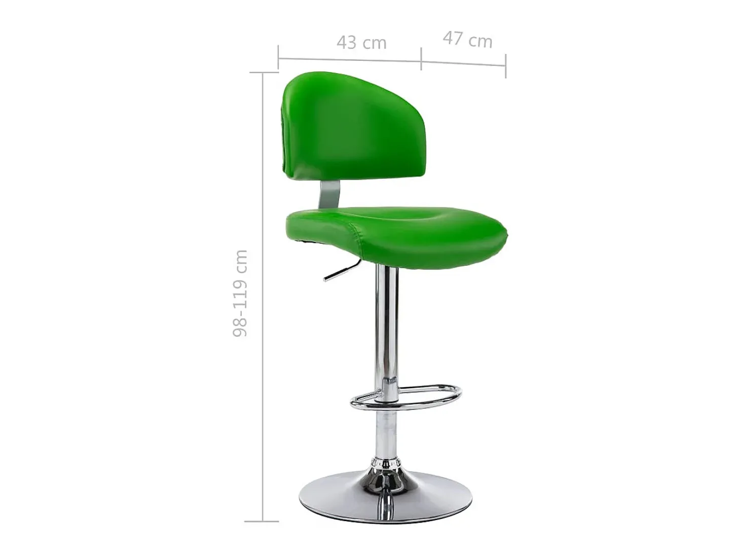 Bancos de bar 2 pcs couro artificial verde