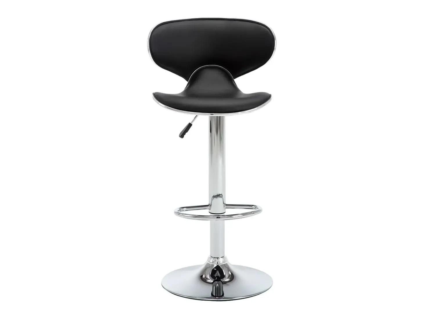 Bancos de bar 2 pcs couro artificial preto