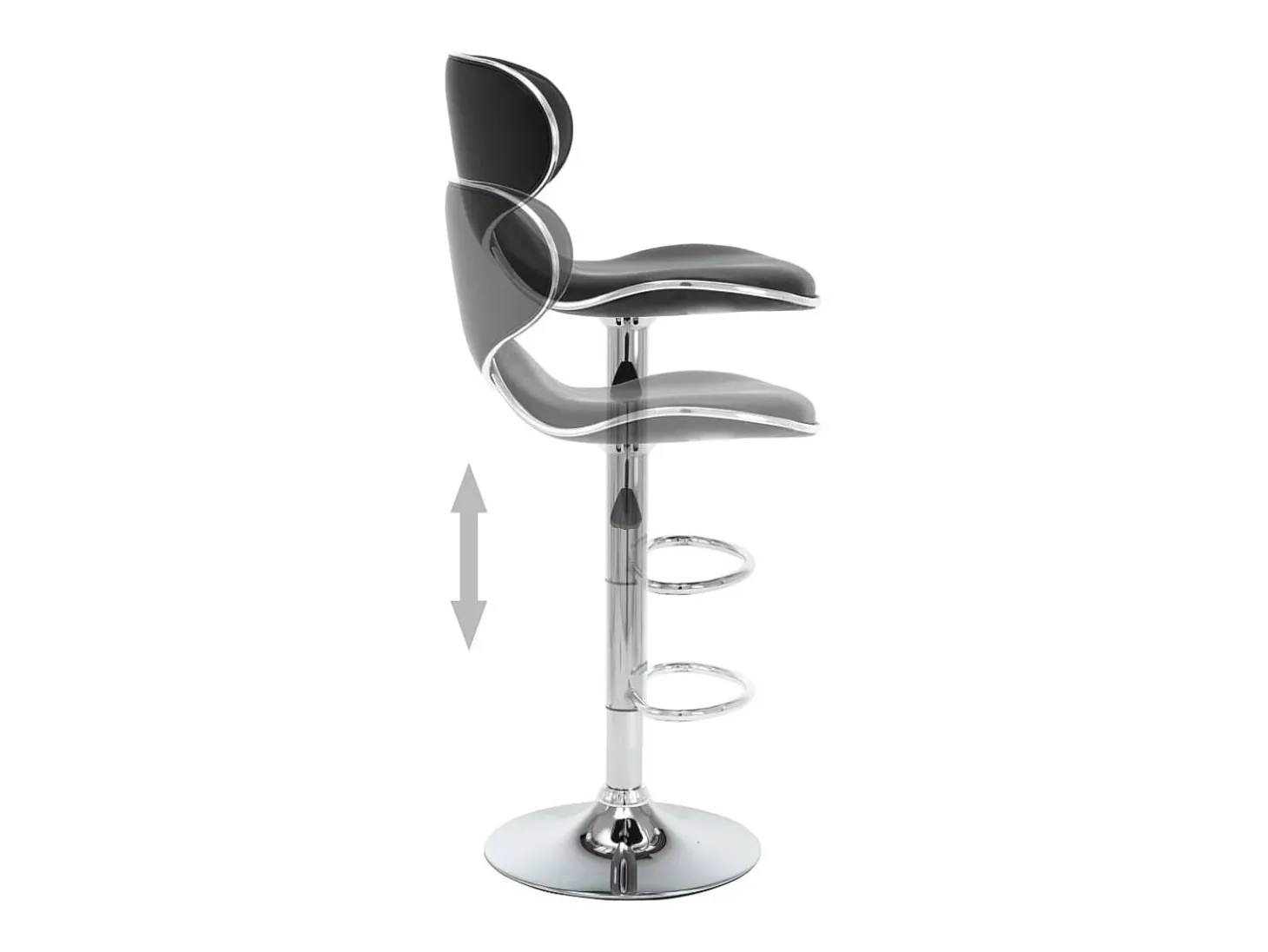 Bancos de bar 2 pcs couro artificial preto