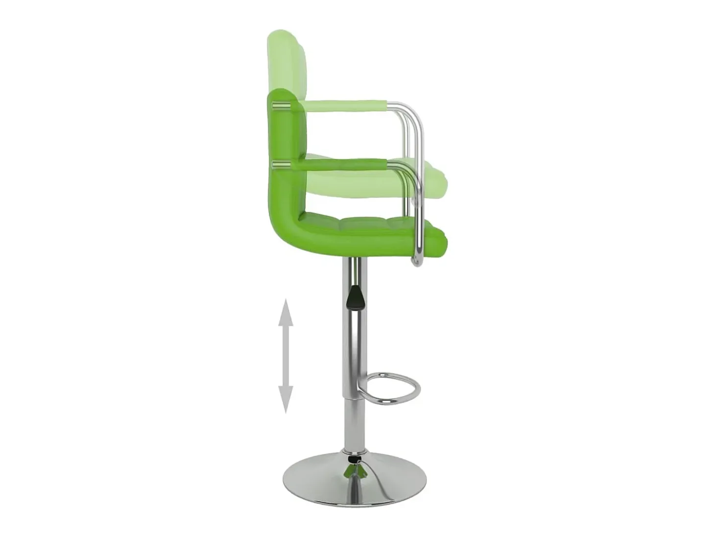 Bancos de bar 2 pcs couro artificial verde