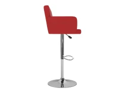 Bancos de bar 2 pcs couro artificial vermelho