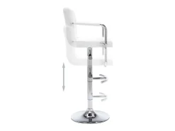Bancos de bar 2 pcs couro artificial branco